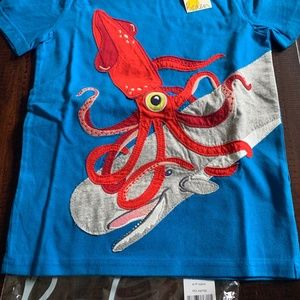 Mini Boden Squid Whale tshirt 6/7